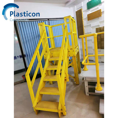 Pultrusion FRP Merdiven Fiber Güçlendirilmiş Plastik Merdiven Özel