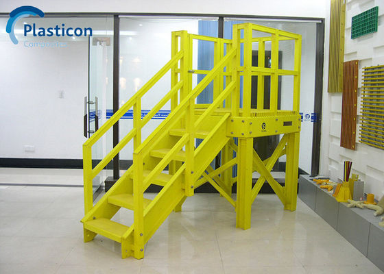 Sarı FRP Profili 60MPa-80MPa Tensile Frp Pultruded Ürünler
