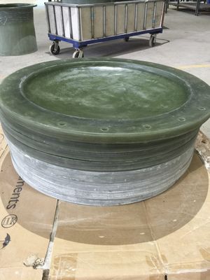 Yeşil FRP Oda Kapaklı Fiber Güçlendirilmiş Plastik Yüksek Çarpışma Direnci