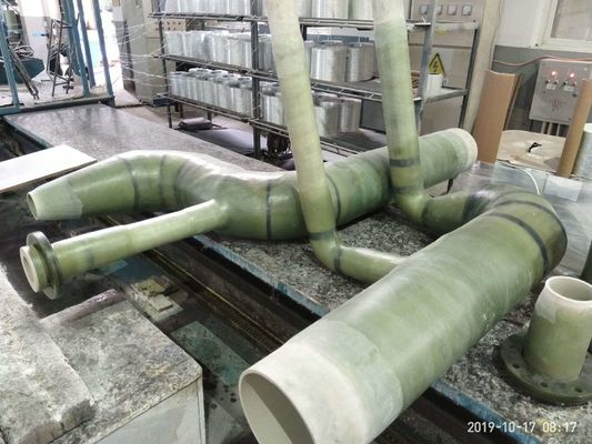 Basınç 50PSI-150PSI FRP boru Yeşil Cam Güçlendirilmiş Boru