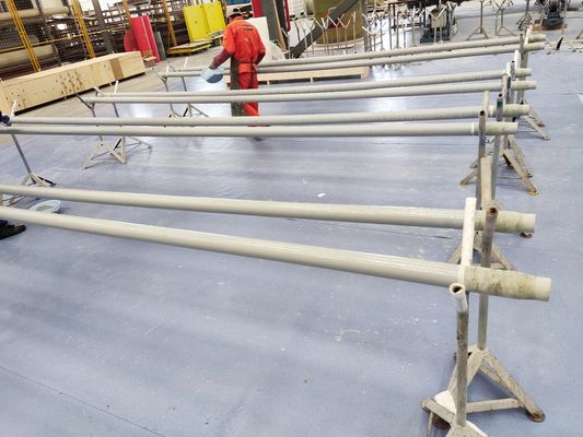 2 mm CLB kalınlığındaki gri DIN FRP cam lif borusu bina için